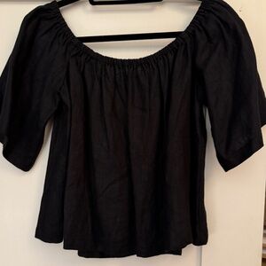REFORMATION/ Black off the sholder, Linen Top, No Size